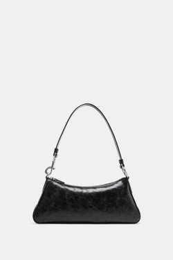 ZARA УДЛИНЕННАЯ СУМКА ЧЕРЕЗ ПЛЕЧО, ЧЕРНЫЙ