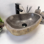 Раковина из речного камня RS-63519 (45*33*15) 0122