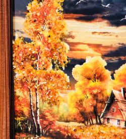 AMB-74/31 Картина «Красота природы» (с янтарной крошкой) дер.краш.рамка 12х15