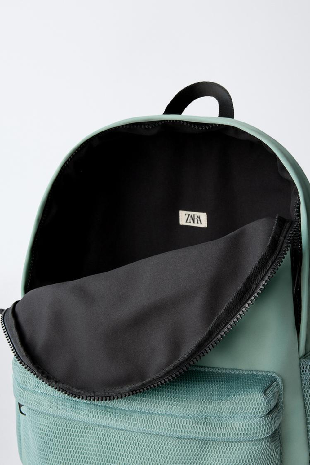 ZARA ШКОЛЬНЫЙ РЮКЗАК С СЕТКОЙ, ЗЕЛЕНЫЙ