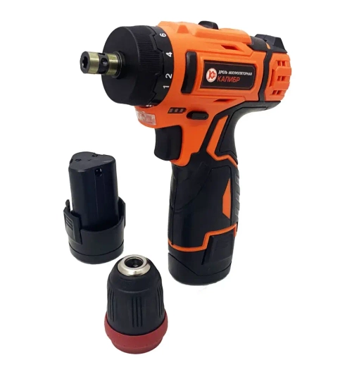 Аккумуляторная дрель-шуруповерт Калибр ДА-12 2 скоростной Съемный патрон