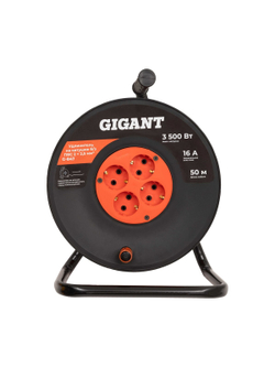 Gigant Удлинитель на катушке б/з ПВС 2x2.5 50м IP20 G-847