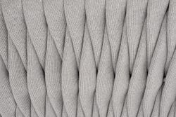 "Монако" кресло плетеное из роупа, каркас алюминий светло-серый (RAL7035) шагрень, роуп светло-серый 40 мм, ткань светло-серая