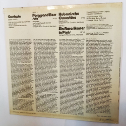 Винтажная виниловая пластинка Gershwin Gewandhausorchester Leipzig Kurt Masur Porgy And Bess Suite Kubanische Ouverture Ein Amerikaner In Paris (GDR 1976)