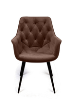 Стул Archi поворотный 90 градусов, функция возврата, антишум, бархат коричневый 12, опора конус