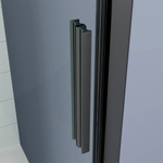 Душевая дверь Veconi Ottimo P20 GR, 1200x1900, графит брашинг, стекло прозрачное