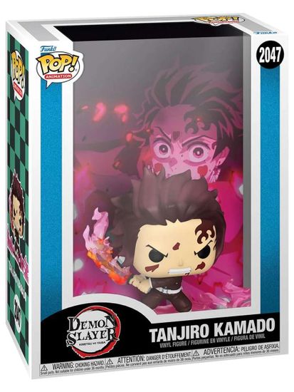 Фигурка Funko POP! Cover Demon Slayer Tanjiro Kamado (2047) 88813 / Фигурка Фанко ПОП! по мотивам аниме "Клинок, рассекающий демонов", Танджиро Камадо