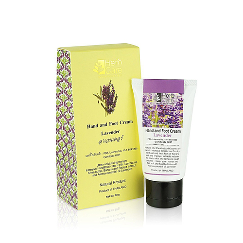 Крем для рук и ног с маслом кокоса, жожоба, оливы Лаванда Lavender hand and feet cream HerbCare