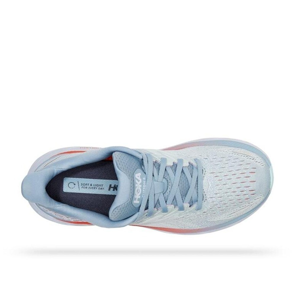 Кроссовки женские HOKA W CLIFTON 8 WIDE Blue Fog / Plein Air