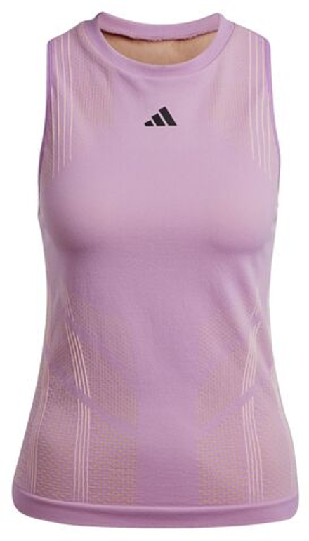 Топ теннисный Adidas Tennis Pro Aeroready Seamless Y-Tank Top - preloved purple/semi spark/pink spark