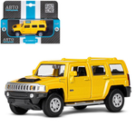 Модель 1:43  Hummer H3, желтый, откр. двери, инерция