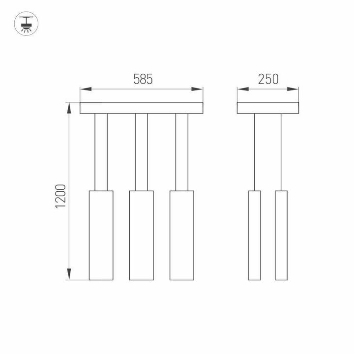 Подвесной светодиодный светильник Arlight SP-Legacy-S585x250-6x6W Warm3000 029101