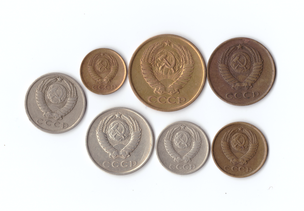 Набор монет (7 шт) 1961г. 1,2,3,5,10,15,20копеек XF