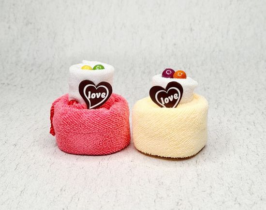 Сувенир полотенце махровое "Тортики", 20*20 см