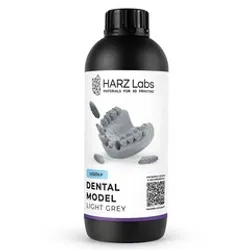 Фотография — Фотополимерная смола HARZ Labs Dental Model Light Grey, светло-серый (1 кг)