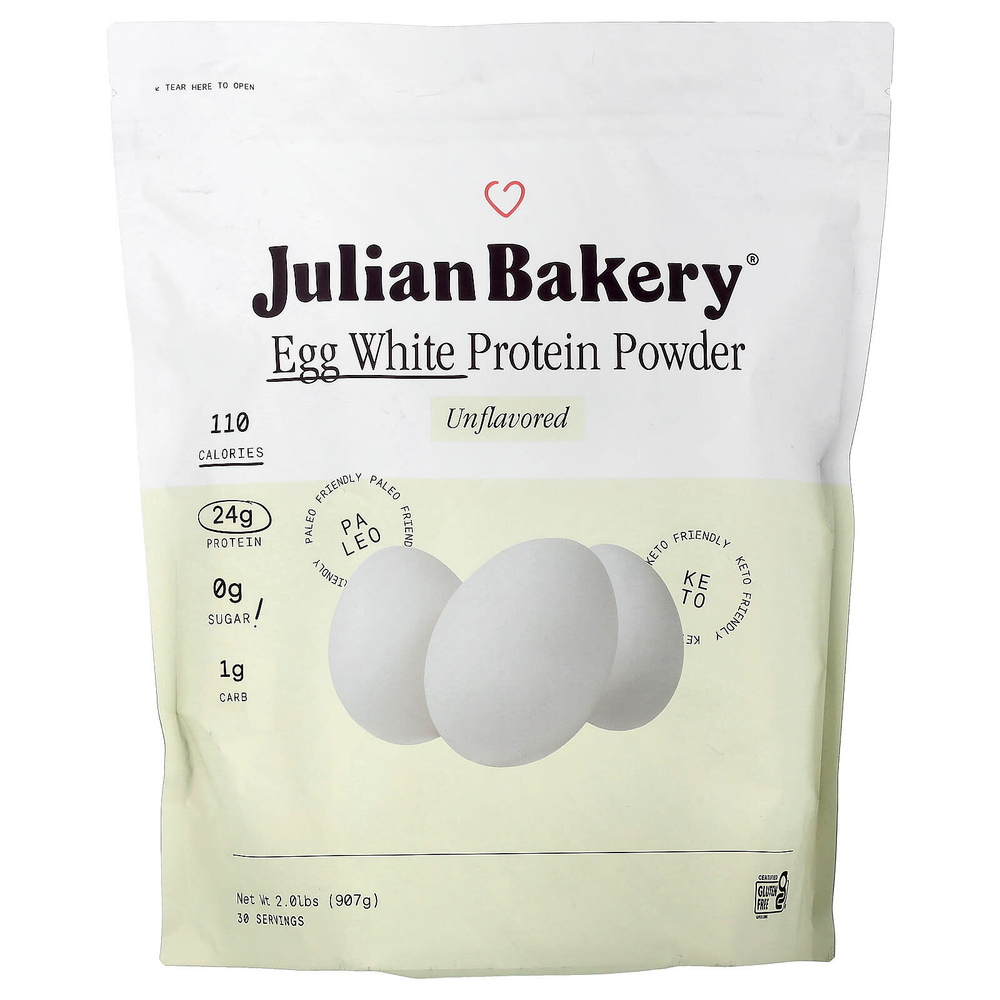 Julian Bakery, протеиновый порошок из яичного белка, без ароматизаторов, 907 г (2,01 фунта)