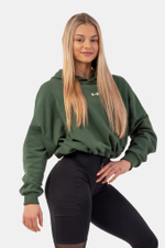 Худи LOOSE FIT CROP HOODIE ICONIC 421 Зеленая