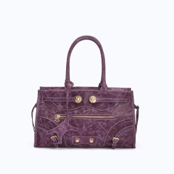 MANC КОЖАНАЯ СУМКА "ZOUZOU", ФИОЛЕТОВЫЙ