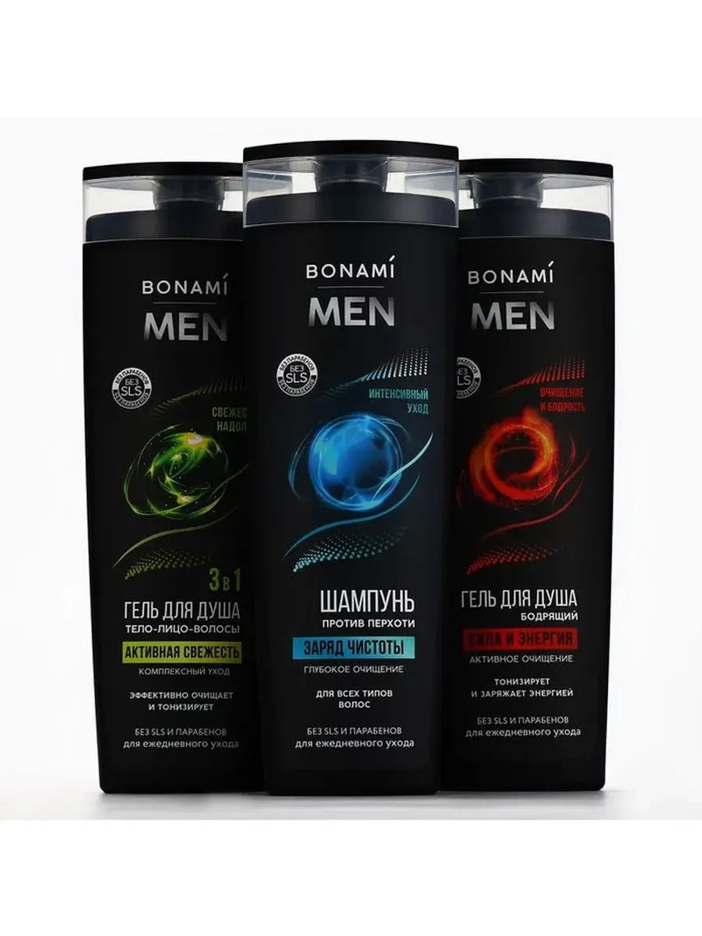 Гель для душа бодрящий For men, сила и энергия, 400 мл, BONA