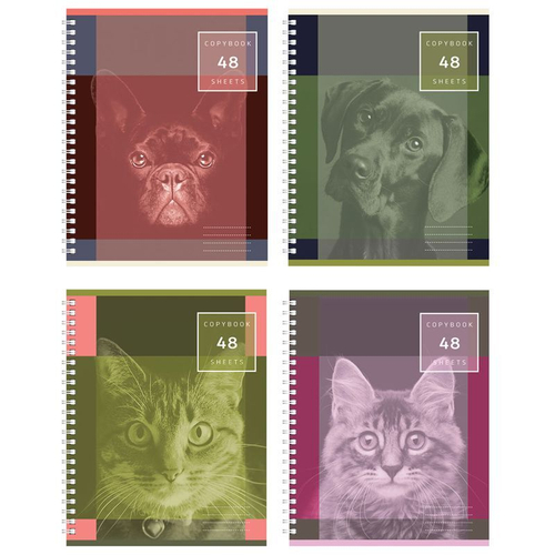 Тетрадь 48л., А5, клетка на гребне BG "Взгляд"