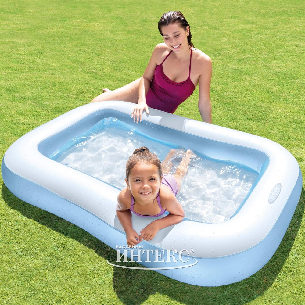 Бассейн надув. 166*100*28см. Rectangular 1-3 лет 57403/589442 (Intex)