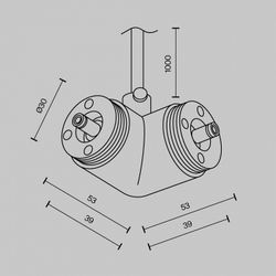 Токопровод угловой внутренний Maytoni  CA014LC-P-B