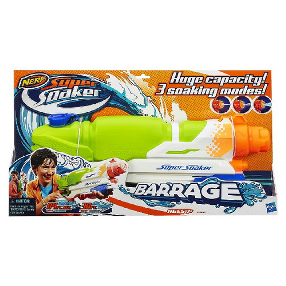 Nerf: Водяной бластер Super Soaker Шквал A4837H — Supersoaker Barrage Water Blaster — Нерф Нёрф Хасбро