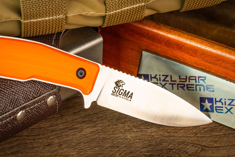 Туристический нож Sigma VG-10 (Cryo) Convex Orange