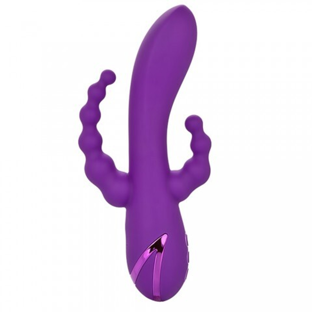 Вибромассажер с тройной стимуляцией CalExotics California Dreaming Long Beach Bootylicious (11.5 см х 3.25 см)