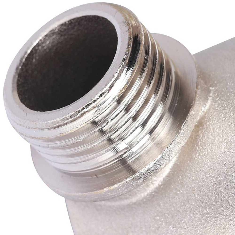 Воздухоотводчик автоматический угловой STOUT - 1/2" (НР, PN10, Tmax 110°C, воздухоотвод сверху)