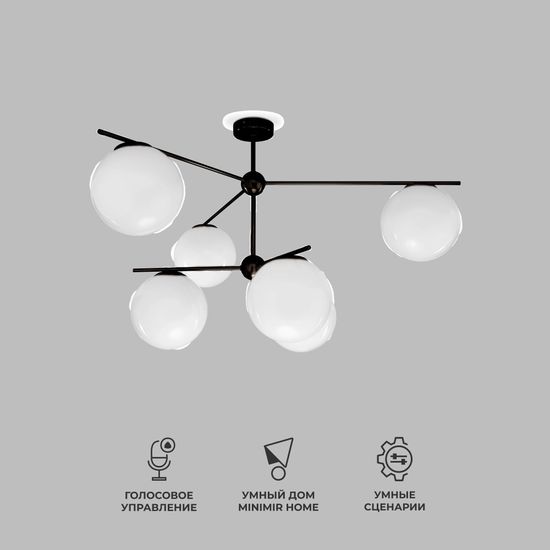 60147/6 / потолочный светильник/черный Smart