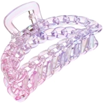 Заколка-краб для волос «Мон Пион», цепочка, микс 6 цветов, 9,5см (Блистер)