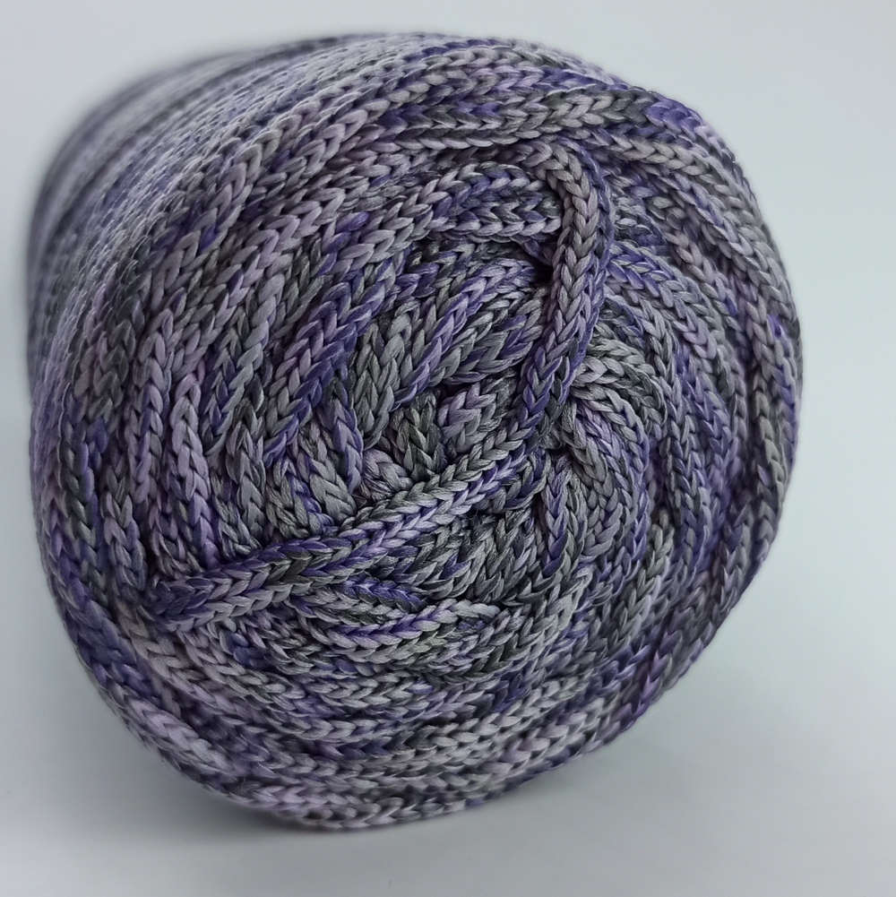 Полиэфирный шнур круглый 3 мм меланж Спелая ежевика