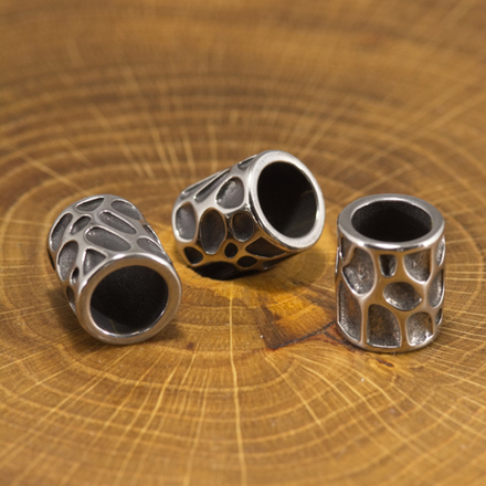 Бусина «Вулкан» из нержавеющей стали