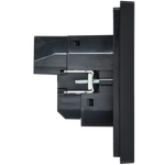 FORTE&PIANO Розетка 1-местная с заземлением с защитными шторками винтовое крепление 16А USB A+A 3,1А FP145 черный IEK