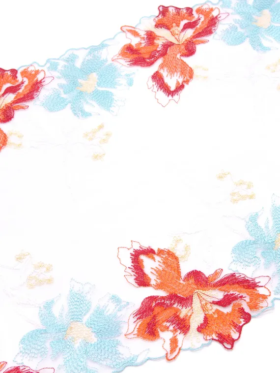 05-118 Вышивка на неэл. сетке 31 см, Лед и пламя, белый/голубой/красный/оранжевый