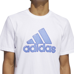 Мужское теннисное поло adidas Logo Pen Fill - Sportswear Graphic T-Shirt Men - White, Blue