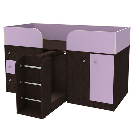 Кровать-чердак КарИВи Малыш 4 Венге Ирис