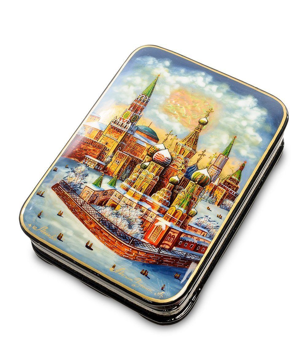 Народные промыслы ШК-55/ 87 Шкатулка «Москва» исп. Ильин А.