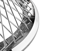 Стол обед иск.мрам Черный Аликанто (Nero Alicanto)/хром d120x75 Garda Decor