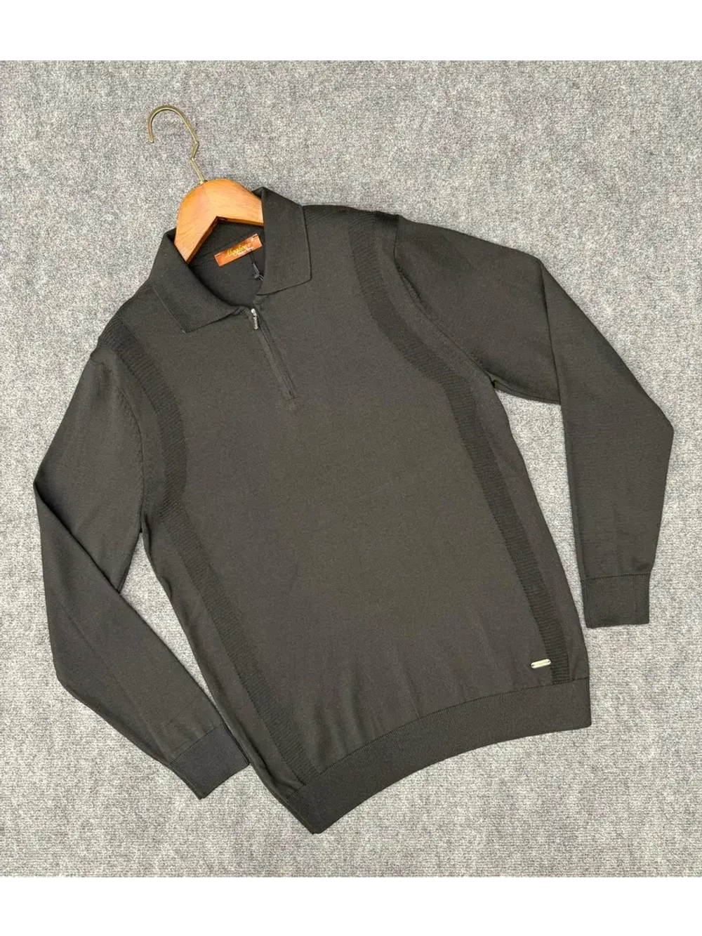 Лонгслив мужской, Поло с длинным рукавом