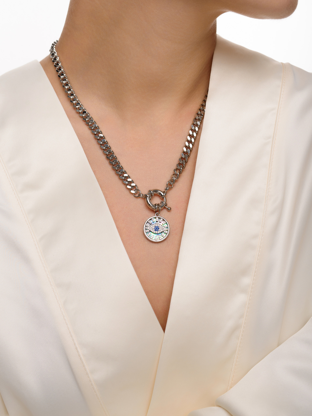 Колье "Eye" Silver