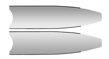 Лопасти Leaderfins Pure Carbon Limited Edition Silver Mirror 20°, 80 см