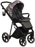 Детская коляска Roan Sol Flowers 3 в 1 с автокреслом Pituso Baesa Pro Black RSF/5003 Forest Clearing/Black