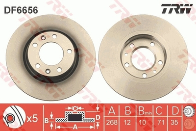 TRW - DF6656-TRW - Brake Disc