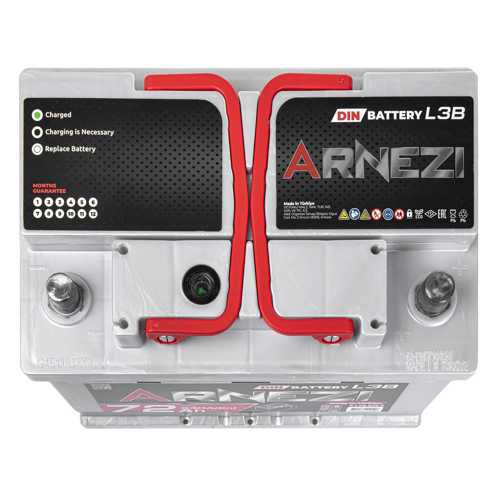 Аккумулятор ARNEZI DIN SMF 72 А/ч обратный R+ 278x175x175 L3B EN 640 А