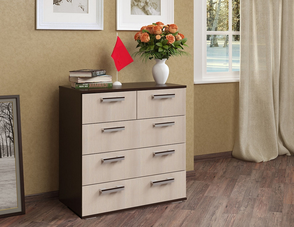 Комод высокий Стандарт 5 NEW, венге/лоредо