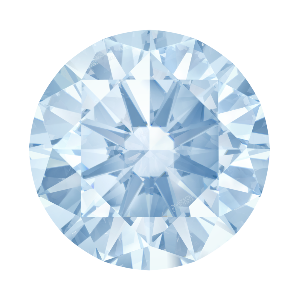 Фианит «Бриллиантовая огранка» Серо-голубой