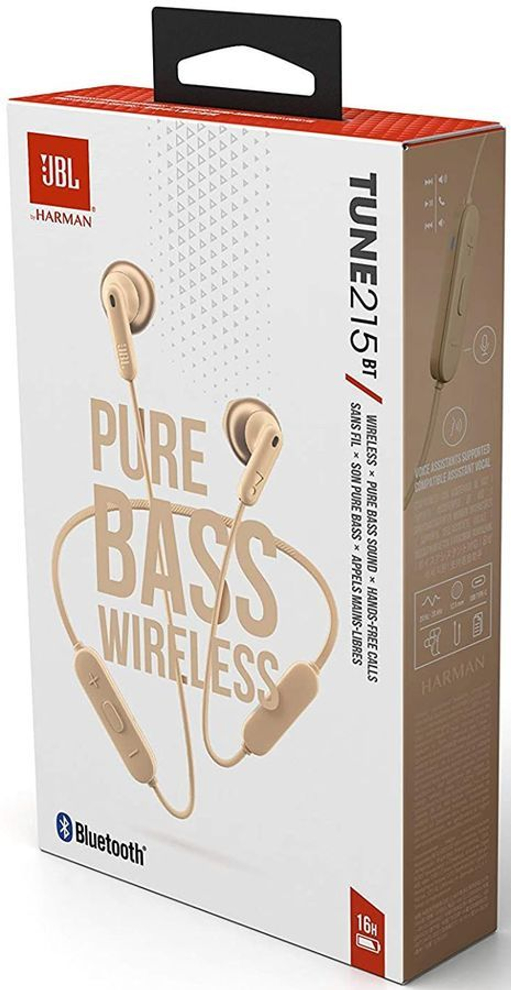 Беспроводные наушники JBL T215BTC GOLD