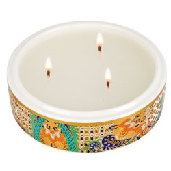 Подсвечник-шкатулка декоративная "Saphir"12*4см (фарфор,воск) (подарочная упаковка)